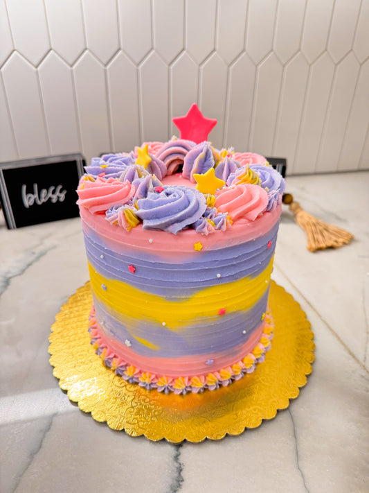 Whimsical Pastel Party Cake
