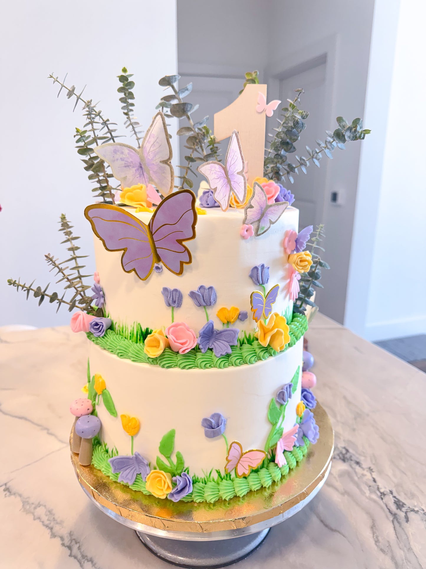Butterfly Garden Cake