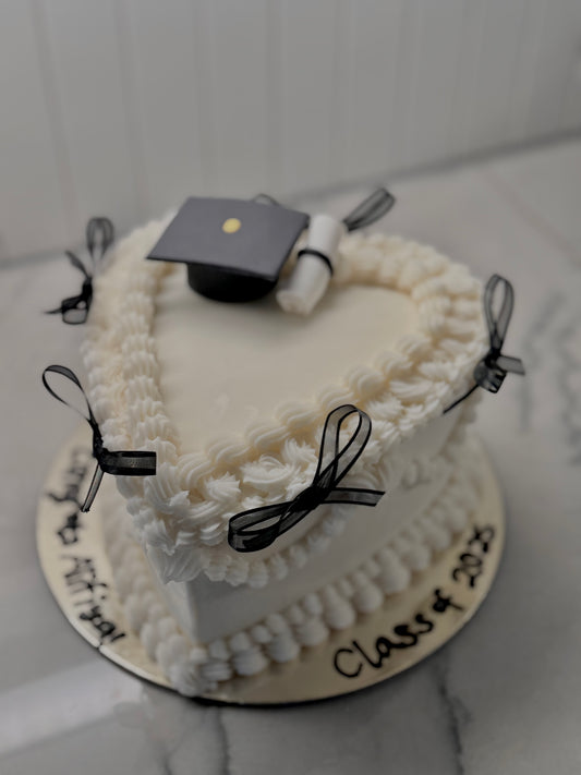 Heart Shape-Graduation Cake